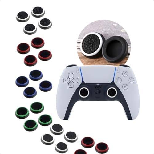 Kit 8 Grip Protetor Analógico Borracha Silicone Botão Controle Ga...