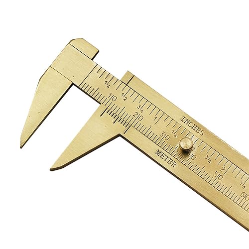 Calibrador Vernier 0-80mm Aleación Cobre Bronce miniatura 4