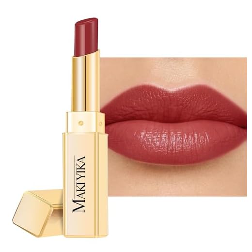 MAKI YIKA Batom Vermelho Moisture Mauve Para Mulheres, Gloss Labial Hidratante Para Lábios Secos E Rachados, Cor De Batom Brilhante E Leve, Acabamento Suculento, Ma059 Mauve Pop