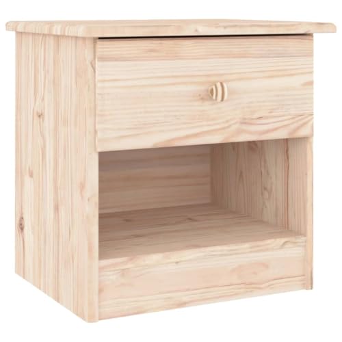 vidaXL Table de Chevet Alta 41x35x41 cm Bois de pin Massif, Table de Chevet, tiroir de Chevet, Table d'appoint, mobilier de Chambre, Armoire de lit