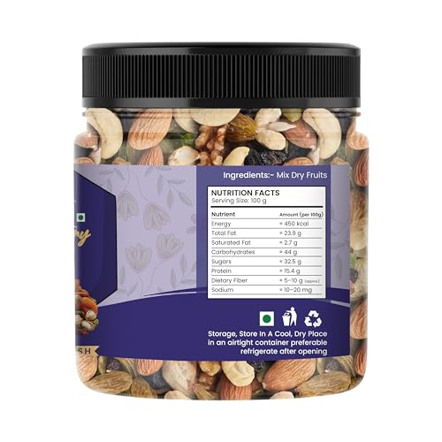 Image of THE NUT LUXURY Mixed Dry Fruits 100gm | Premium Nut & Dried Fruit Mix | Healthy Snack Blend of Almonds, Cashews, Dates, Black Raisins & Green Raisins | Perfect for Fasting, Energy Boost & Daily Nutrition
