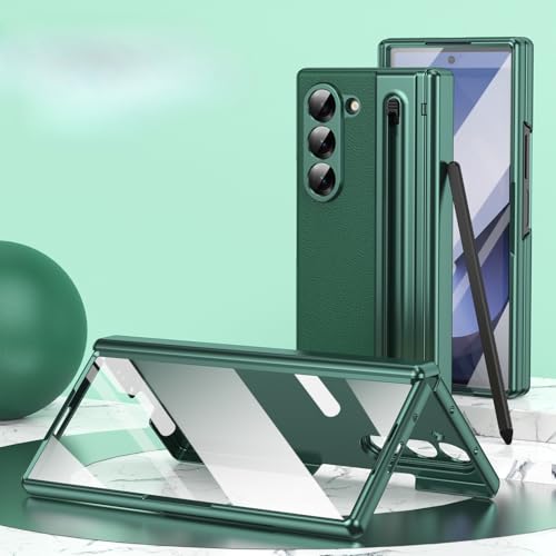 Coque rigide Galaxy Z Fold 7 verte avec stylo protection premium charnière