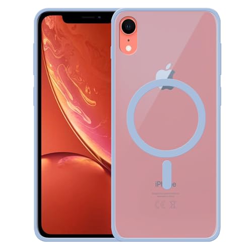 Image of amazon basics Luxury Paper Thin Back Case Cover for iPhone XR | Matte Finish | Compatible with magsafe | (Blue, iPhone XR)