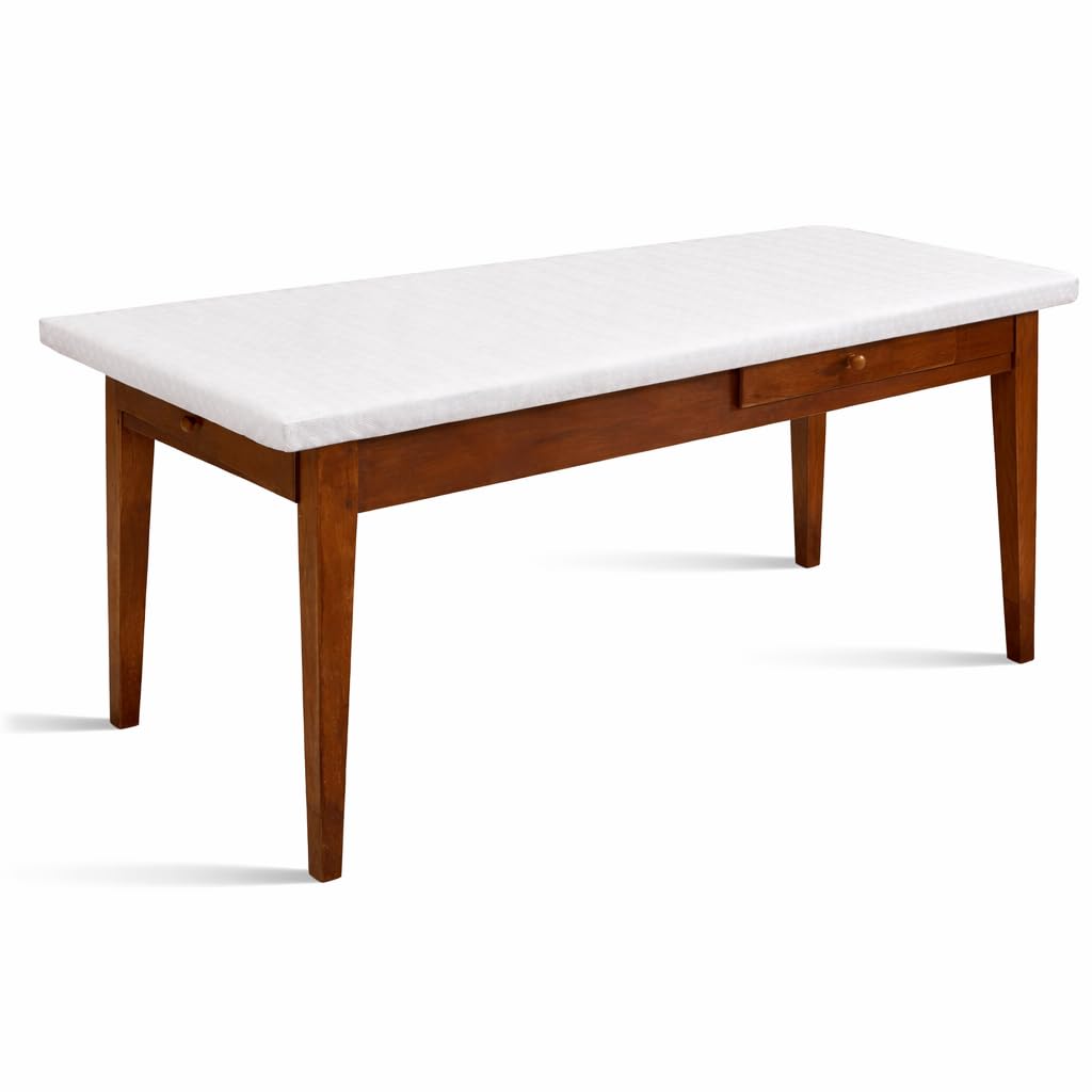 Protège table rectangle élastiqué D'CLIC anti-glisse et imperméable sous nappe