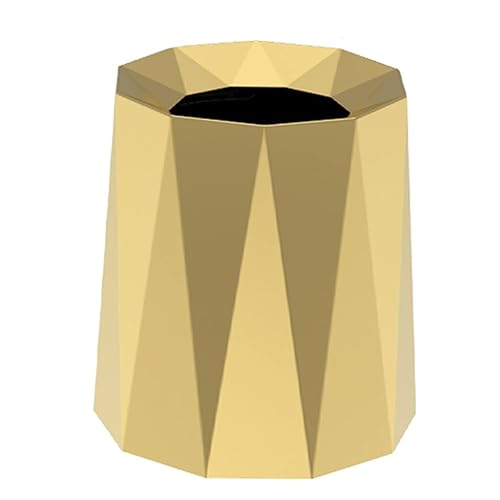 Miniatura 6 de IRYZE Cubo de basura redondo de plástico, papelera, contenedor de basura para baño, dormitorio, cocina, oficina en casa, cubo de basura de 12