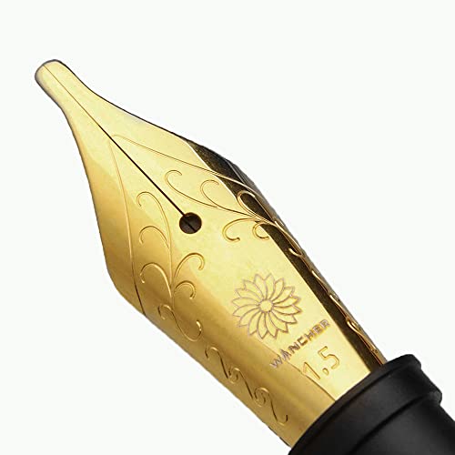 WANCHER 交換用ペン先 #6 Jowoニブ ステンレス 金メッキ ワンチャー万年筆 ドイツ Jowo社製 万年筆用 (スタブ1.5)