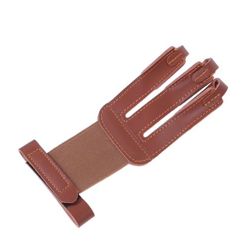 BIUDECO Protective Gear Traditional Three Finger Glove Protector Cow Leather Thumb Release for Hunting