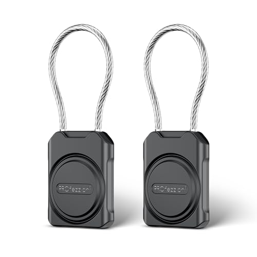 PROfezzion 2-Pack Secure Air Tag Holder with Metal Wire Cable for Luggage, IPX8 Waterproof Hard Shell Hidden Air Tag Case with Allen Key Locking System for Travel Suitcase, Backpack, Keys, Pets & More by PROfezzion - Used condition - US$11.23