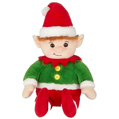 Bearington Elfie Christmas Elf Plush - 15" Soft and Cuddly