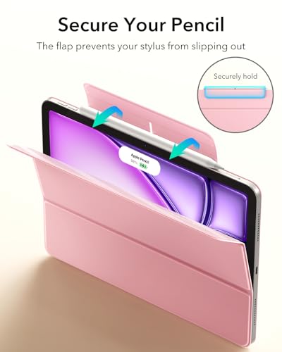 Image of ESR Case for iPad Air 13 Inch M4 /M3 /M2, iPad Pro 12.9 Case, Pink