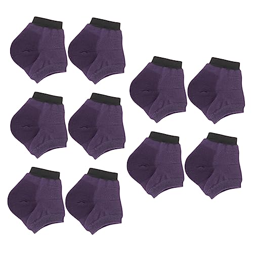 Outanaya 5 Pairs Moisturizing Socks for Dry Cracked Feet Treatment Heel Sleeves for Women