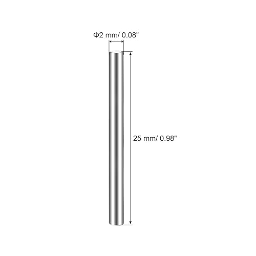 Miniatura 3 de uxcell 2 pasadores de 0.984 in (aproximadamente 564 pulgadas) de acero inoxidable 304 para litera de madera, pasadores de estante, estantes de