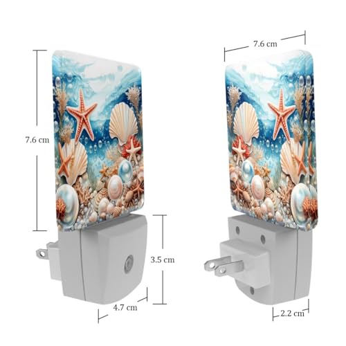 Lámpara nocturna led con sensor, 2 piezas, blanca miniatura 7