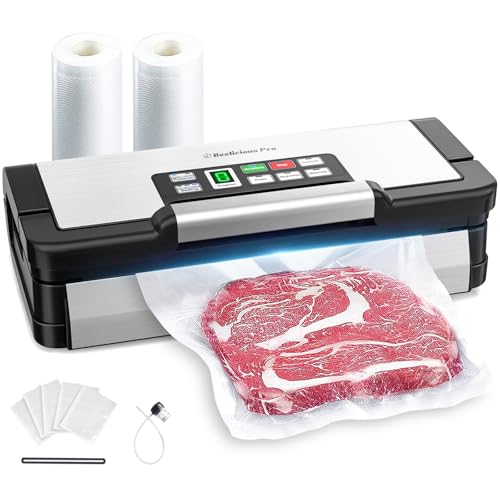 Image of 95kPa Vacuum Sealer Machine with AquaLock Technology, for Moist Seals, 2X Seal & 130W, Fully Automatic Food Sealer, Built-In Cutter, Bag Storage & Hose