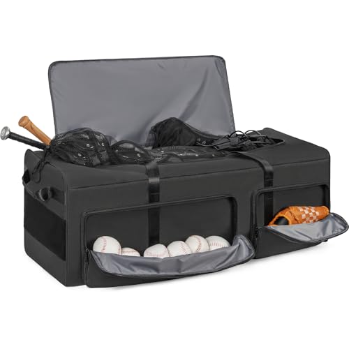ANILD 38'' Baseball Duffle Equipment Bag, 125L Extra Large Catchers Gear Duffle Bag, Gym Sports...