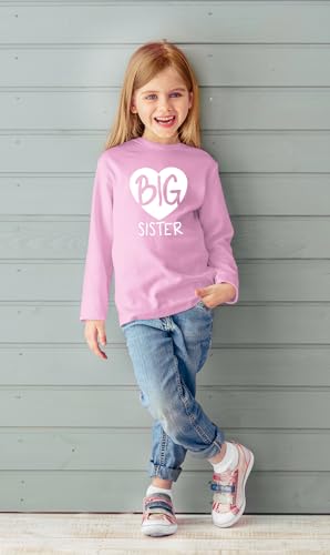 Image of Big Sister Shirt Heart Big Sister Announcement Shirt Toddler Girl Promoted Outfit Baby Girls tee