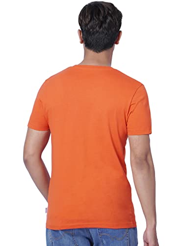Image of Jack & Jones Men's Cotton Blend Typography Regular Fit Crew Neck Hoody