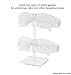 Marketing Holders Eyewear Holder Tabletop Display Stand Holds 2 Pairs of Sunglasses or Eyeglasses Clear Acrylic with Square Base for Tradeshows Expos Optical and Department Stores