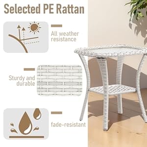 Outdoor Side Table :Patio Side Table Side Table Outside Outdoor Table Outdoor Side Table(Light Beige) Outdoor Side Table Patio Side Table Side Table Outside Outdoor Table Outdoor Side TableLight Beige