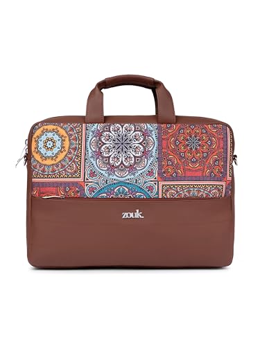 Image of ZOUK Arin Laptop Bag | Slim & Stylish Laptop Bag for Women Office Use | Fits 15.6+ Inch Laptop | Padded Compartment Fits up to 17 Inch Laptop | Water-Resistant | Lightweight