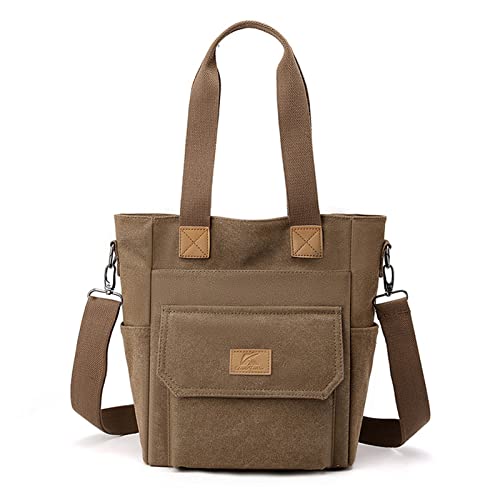 Image of CORIOS Women Handbag Canvas Shoulder Bag Casual Top Handle Bag