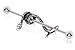 Industrial Barbell CZ 316L Stainless Steel Antique Snake 1 1/2