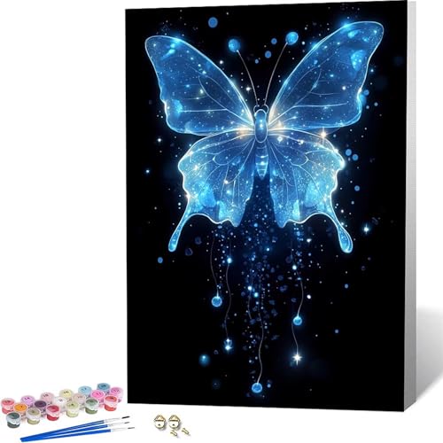 Paint by Numbers �� �������G �� �y�C���g�o�C�i���o�[, ��l�p�����h��G�L�����o�X�N���t�g �u���V�ƃA�N�����G�̋�� �z�[�� �I�t�B�X����, �����ւ̃M�t�g 40x60 cm -zjn2604Z1