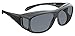 Produktbild WEDO 27148599 Überzieh-Sonnenbrille für Autofahrer & Brillenträger, polarisierende Gläser gemäß ISO Norm, 100% UV Schutz, inkl. Hülle, Schwarz, für Brillen mit max. Breite 14 cm & max. Höhe 5 cm