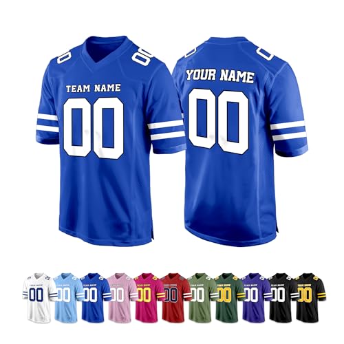 Custom Football Jersey Personalize Team Name Number Stitched Printed Sport Shirt Uniform Fans Gift for Men Women Youth
