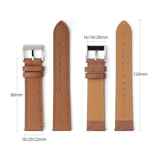 Correa de reloj de piel flexible para sustituir pulseras incómodas de 18mm 3
