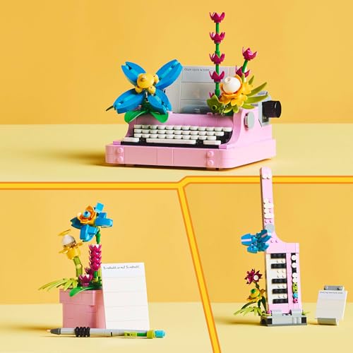 Image of LEGO Creator 3in1 Typewriter with Flowers Toy Playset 31169 Building Blocks Toys for 8+ Gift for Boys and Girls