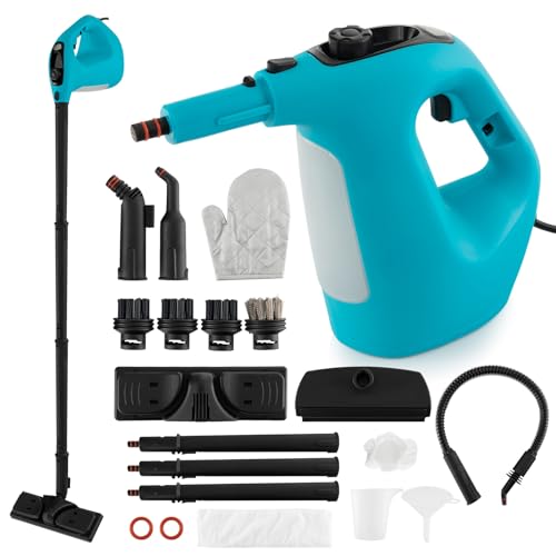 Image of COSTWAY Handheld MultiPurpose Steam Cleaner with 17 Pieces, 350ml Capacity