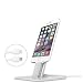 Twelve South HiRise Deluxe for iPhone/iPad/Smartphone, silver | Adjustable charging stand w/Lightning + MicroUSB cables