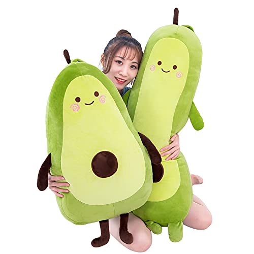 Tikwisdom alligator pear,Green avocado, simulation avocado plush toy, doll sleeping pillow, doll holiday warm gift plush toy pillow, toy cushion (90cm)