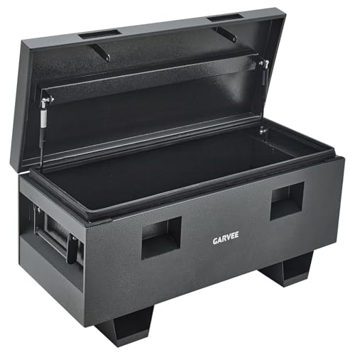 Garvee Truck Tool Box Heavy Duty Jobsite Tool Box with Locks & Removable Feet Tool Storage Organizer for Truck Trailer Jobsite Garage