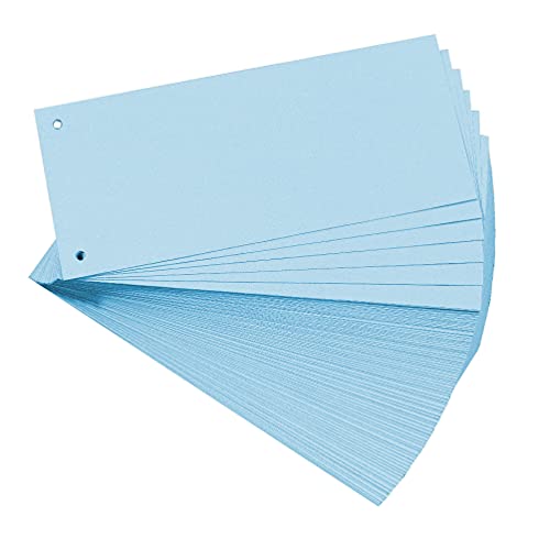 Exacompta 13315B 100er Pack Premium Karton-Trennstreifen. 10,5 x 24 cm blau. Für eine übersichtliche Anblage Ihrer Dokumente. Trennlaschen Trennblätter Ordner Register