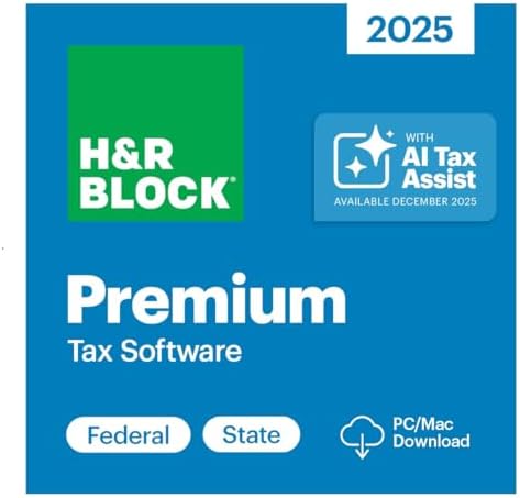 H&R Block Tax Software Premium 2025 Win/Mac [PC/Mac Online Code]
