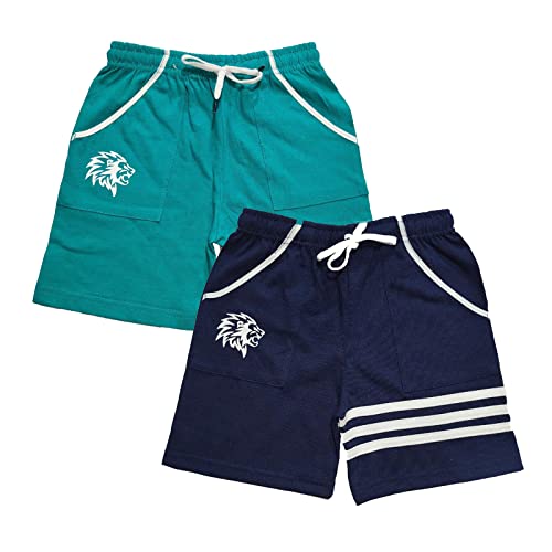 Image of TICOSS Boys Pack of 4 Cotton Blend Striped Shorts
