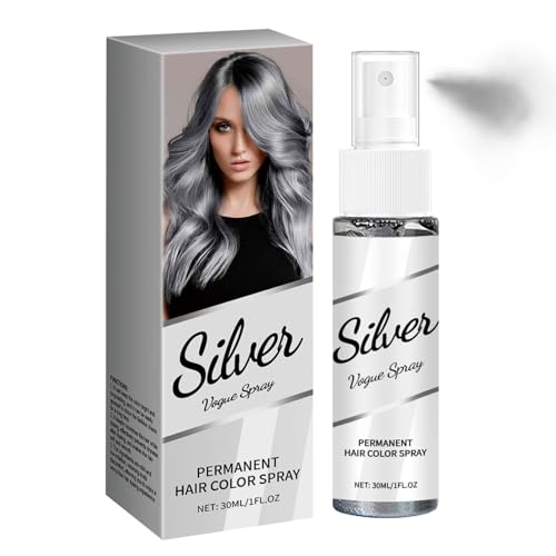Temporäres Haarfarbe Spray, Silver Haarspray Farbe Abwaschbar, Farbiges Hair Dye Grey für Frauen Männer, Silbergrau Sofortige Farbabdeckung, Instant Hair Dye für Karneval Halloween Cosplay Party Temporäres Haarfarbe Spray, Silver Haarspray Farbe Abwaschbar, Farbiges Hair Dye Grey für Frauen Männer, Silbergrau Sofortige Farbabdeckung, Instant Hair Dye für Karneval Halloween Cosplay Party