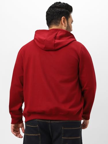 Image of Urbano Plus Men's Cotton Zippered Hooded Casual Winterwear Sweatshirt
