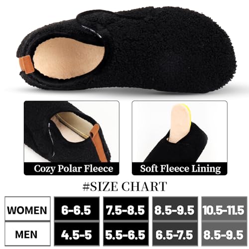 Image of Ibeauti Women Mens House Slippers Lightweight Comfy Barefoot Slipper Socks Rubber Sole House Shoes for Indoor /Outdoor Bedroom Travel