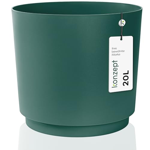 KONZEPT Blumentopf 32,5 cm - großer Übertopf aus Kunststoff für...