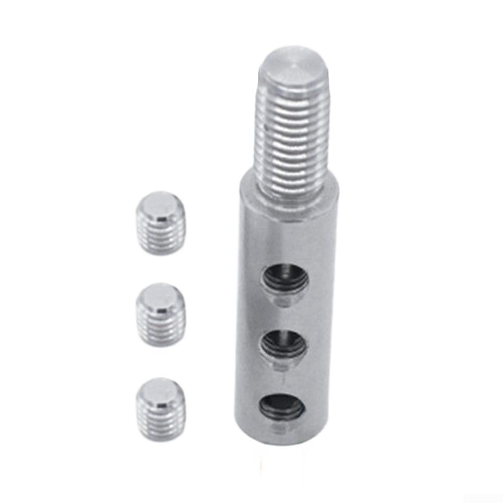 Stainless Steel Gym Machine Cable Stopper M10/M12 Thread for 5mm 6mm Wire Rope Hex Socket Set Screw Ball Terminal Connector for Home Commercial Pulley System(M-10)
