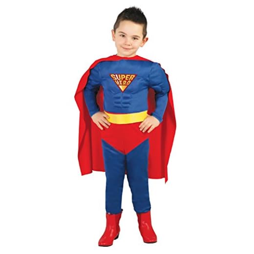 Guirca - Disfraz de Superman, talla 5-6 años, color azul (82670)