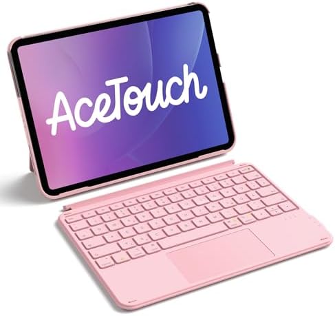 Inateck Hülle mit Tastatur für iPad 11(A16)/10. Gen, Ultraleicht 450g | Kompatibel mit iPad Air 11" M4 2026/M3/M2, Air 5/4, Pro 11", 1S abnehmbar, Touchpad, Hoch-/Querformat Stände