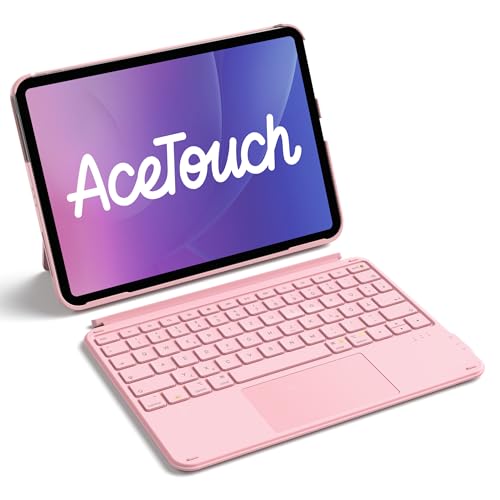 Inateck Hülle mit Tastatur,Ultraleichte Tastatur für iPad 10/11 Generation A16 2025 11 Zoll,iPad Air 11" M3/M2 (2025/2024),Air 5/4,Pro 11 4/3/2/1,Abnehmbar, mit Touchpad, QWERTZ, AceTouch KB04122 1