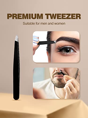 Macaki 20X Magnifying Mirror, 3.5 Inches Magnified Makeup Mirror And Slant Tweezers With 2 Suction Cups,Grey, 1Pcs #TOP5