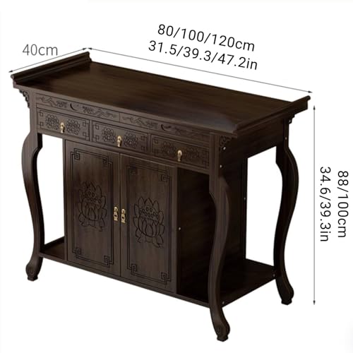 Table de prière en bambou et noyer, buffet console d'autel haut de gamme