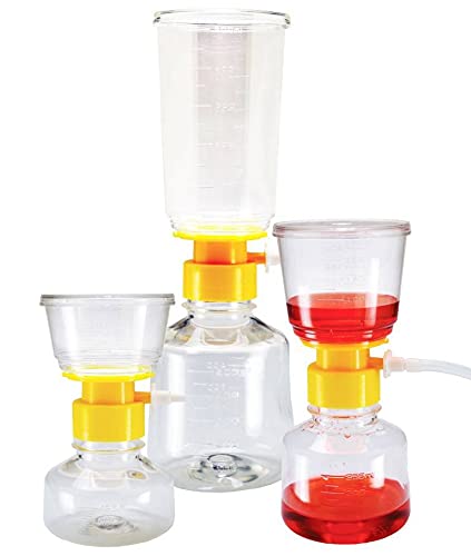 Research Products International Bio-Filtrators, Sterile Vacuum Filter, PVDF Membrane, 0.22µm, 500ml Capacity, 12 per Case - RPI