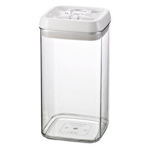 Felli® Flip Tite Acrylic 5" x 9" Food Storage Square Canister, 81 oz.
